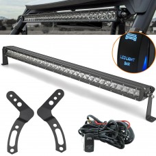 Barra Led Luz Techo Soportes Cable Kit Para Polaris Rzr